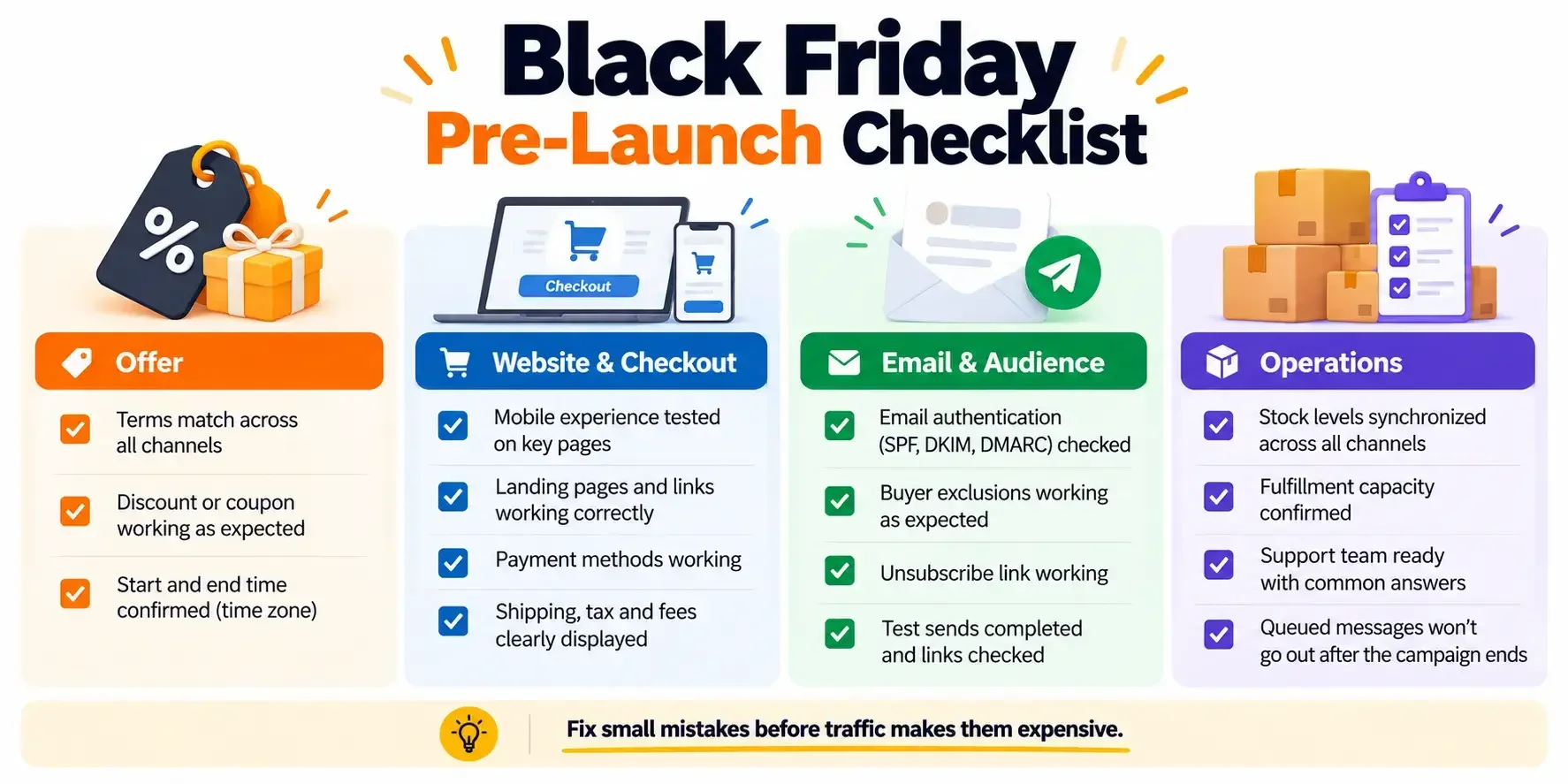 Black Friday pre-launch checklist