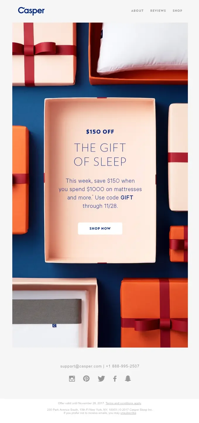 Casper Connects Its Black Friday Email